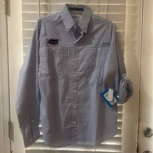 Brand new gator Columbia adult small gator collared shirt